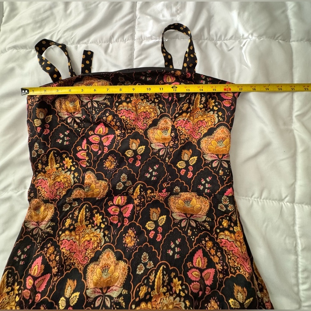 Souleiado Floral Brown ,Orange Dress - Picture 9 of 13
